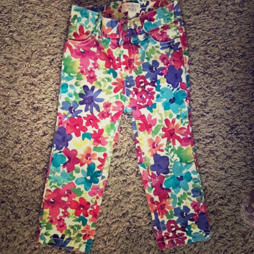 Floral jeans